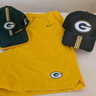 Packers Hats and Shorts
