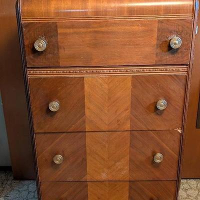 1940's Waterfall Chest of Drawers