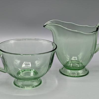 1930's Fostoria Fairfax Vaseline Glass