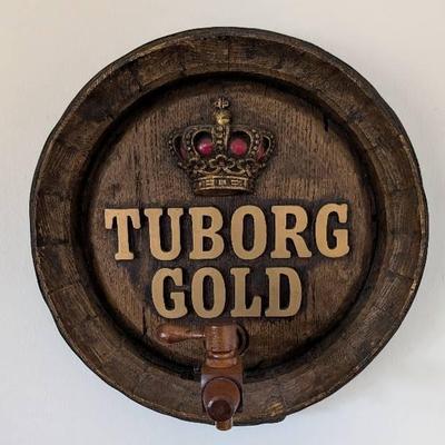 Tuborg Gold 3D Keg End Wall Hanging