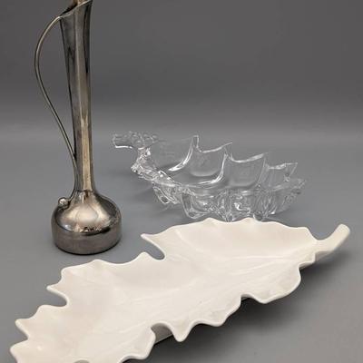 Waterford and Freeman McFarlin Leaf Dishes