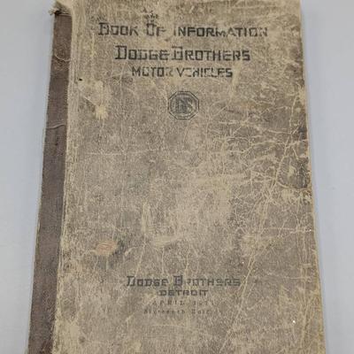 1920's Dodge Brothers Book Of Information 