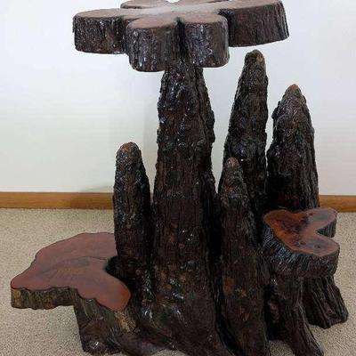 Tiered Live Edge Cypress Table