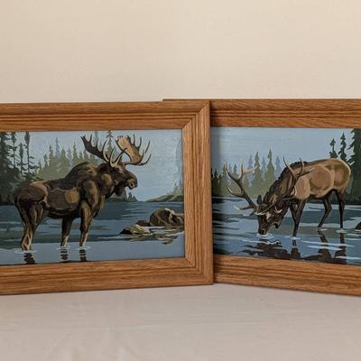 Paint By Number Moose and Elk
