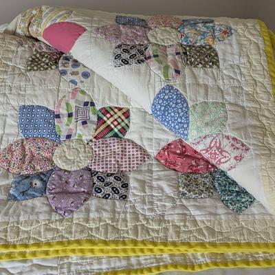 Hand Crafted Floral Quilt