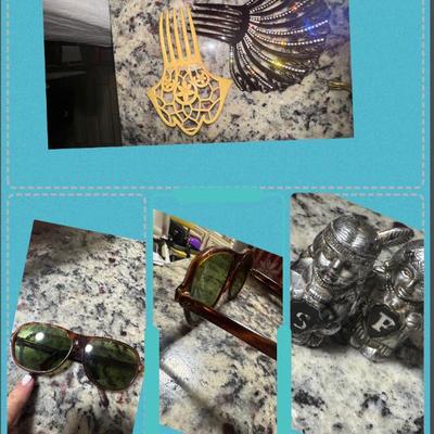 Sale Photo Thumbnail #10: Salt and pepper shakers , vintage sun glasses 