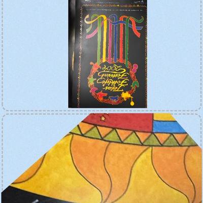Folk life festival, posters with the original signatures