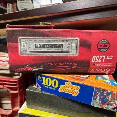 A Sony radio in its original box