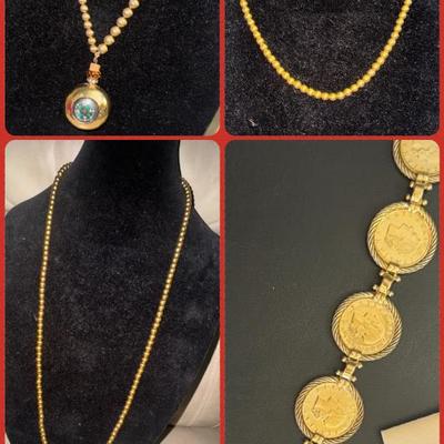 Sale Photo Thumbnail #17: Vintage goldfield, jewelry, necklaces, and bracelets. 