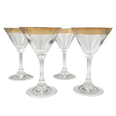 Sale Photo Thumbnail #60: Lot 104   
Cellini Crystal "Up" Cocktail Glasses, Set of Four