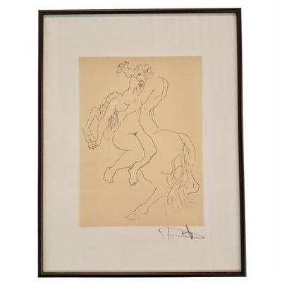 Sale Photo Thumbnail #9: Lot 004-058   
Laszlo Dus Signed Minimalist Line Drawing Lithograph