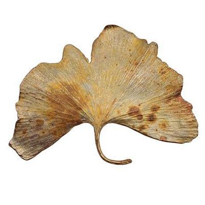Sale Photo Thumbnail #38: Lot 039  
Ginkgo Leaf Brooch Pin (Gold Dipped)