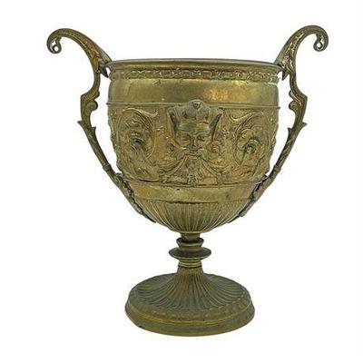 Sale Photo Thumbnail #81: Lot 136  
Double Handled Brass Over Copper Chalice
