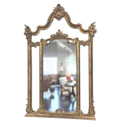 Sale Photo Thumbnail #10: Lot 005   
LaBarge Italian Rococo Style Gilded Mirror