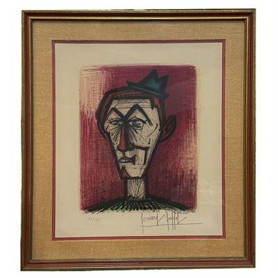 Sale Photo Thumbnail #52: Lot 084   
Bernard Buffet (1928-1999) "The Clown", 1951