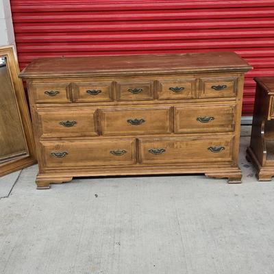 Fanfare Mirror Dressor With Matching Side Table