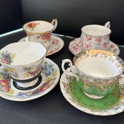 Four Teacup And Saucer Sets - Royal Albert