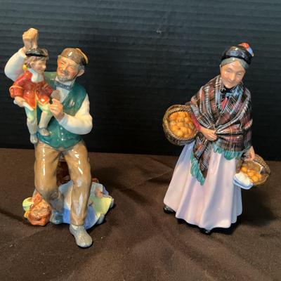 2 Royal Doulton Figures: Orange Lady (1759), The Puppetmaker (2253