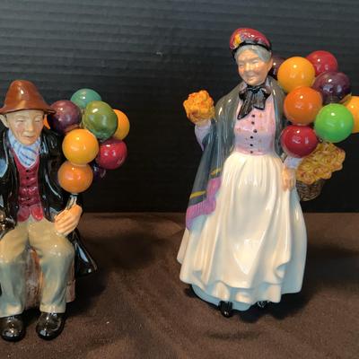Pair Of Royal Doulton Figures:  Buddy Penny Farthing HN1843, The Ballooon Man 1954