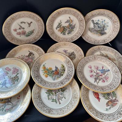 Lenox Bird China - 12 Plates (1970s)