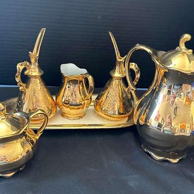 Gold Turkish Tea Set