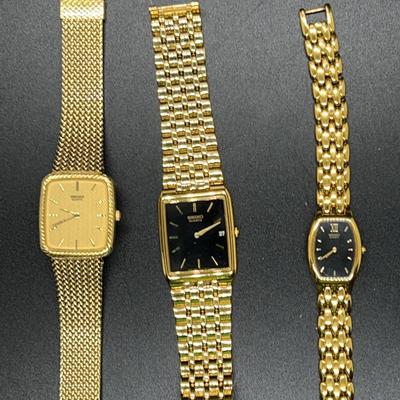 Set Of 3 Seiko Quartz Gold Women’s Watches