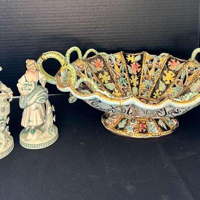 Ardalt-Lenwile Porcelain Centerpiece And Porcelain Figurine Set