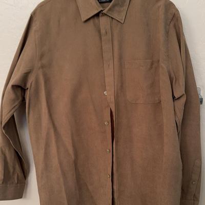 Van Heusen Suede Button Shirt Size Medium