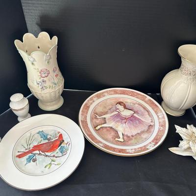 Lenox Plates, Salt & Pepper Shakers, Vases, Flower Figurine