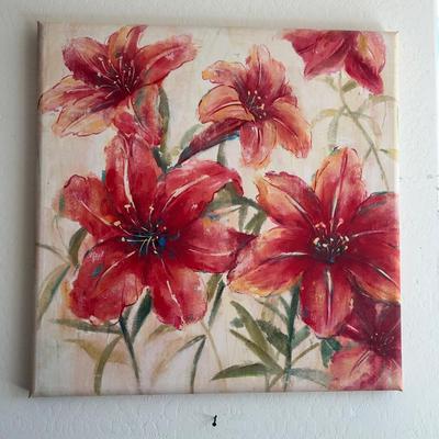 Lily Flower Wall Art Canvas