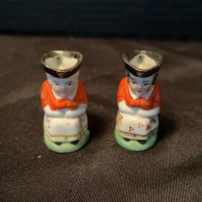 Set Of Two Miniature Pitcher Jug Japan Pottery
