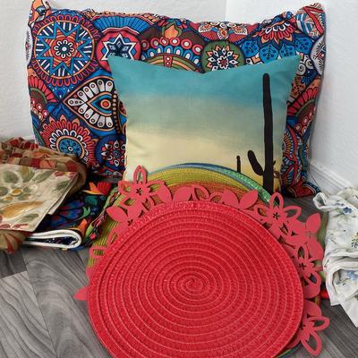 Southwestern Pillow With Assortment Of Different Doilies 