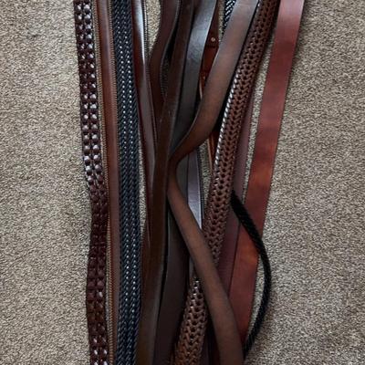 Men’s Belts Size 38, Lot Of 14