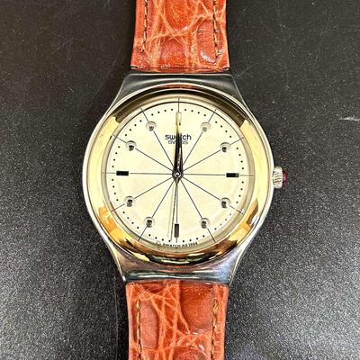 Swatch Irony Big Collier - Red Leather Band YGS104