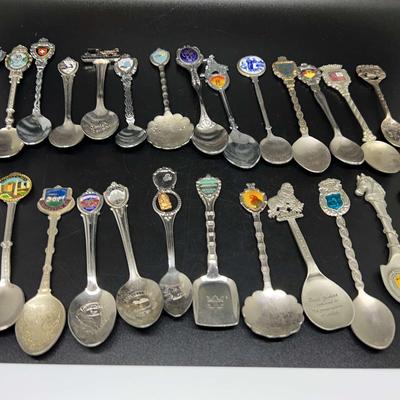 Silver Plated Tourist Spoons From All Over The USA and the World - States, Countries and Locations