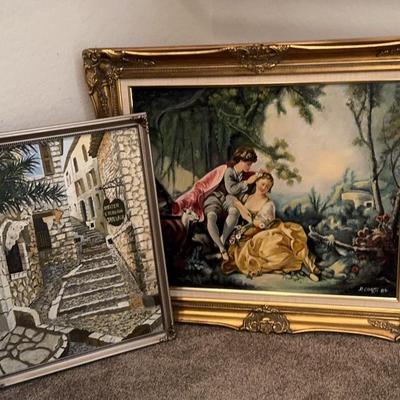 2 Painted Framed Pictures 