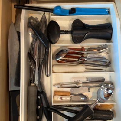 Kitchen Utensils, Knives, Ice Cream Scoop, Screwdriver