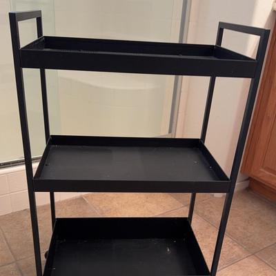 Metal Black Rolling Storage Shelves