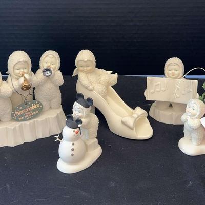 Set Of Snowbabies - Disney, Three Tiny Trumpets, Piglef 