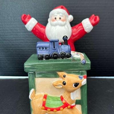 Lenox Rudolph The Red-Nosed Reindeer Santa Cookie Jar