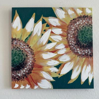 Sunflower Textured Wall Art Canvas