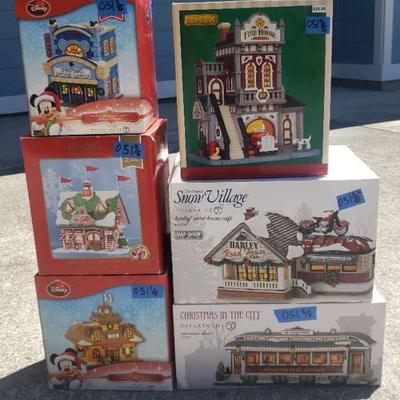 KKS051- Lemax, Dept 56 And Disney Christmas Village Sets 