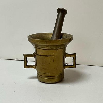 Apothecary Mortar & Pestle-Brass 