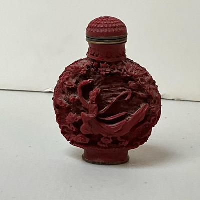 Cinnabar Snuff Bottle 