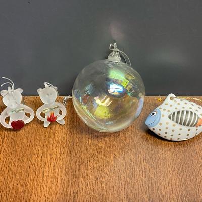 Villeroy and Boch Flying Fish Christmas Decoration/Heart Holding Bears/Dansk Ornament 