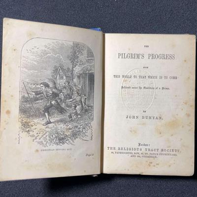 The Pilgrim’s Progress by John Bunyan (c. 1894) [Raised Stamp]