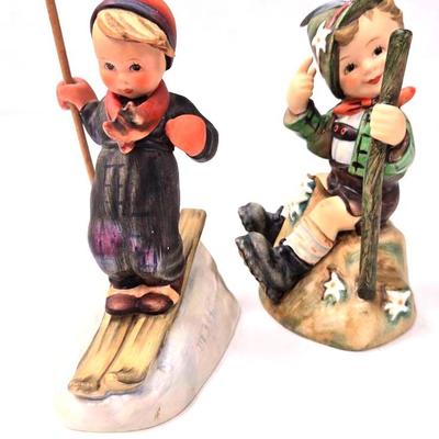 "Goebel Hummel" 'Mountaineer' & 'Skier' Figurines 