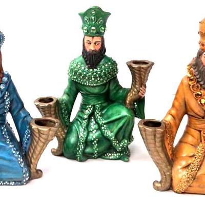 Vintage Ceramic "The Three Wisemen" Figurines 
