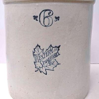 "Western Stoneware" 6 Gallon Crock 