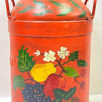 Antique “Goldsmith Amarillo” Decorative Rustic Cream Can